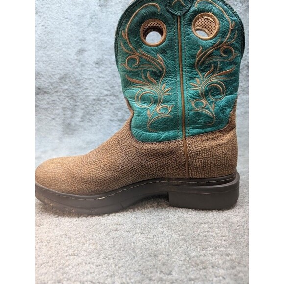 Twisted X Western Boots EZ Rider Womens Size 10M Teal Tan Round Toe WEZ0006 - Picture 8 of 15